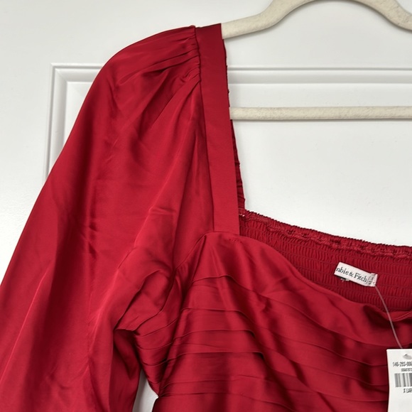 NWT Abercrombie Emerson Red square neck top - Picture 4 of 5